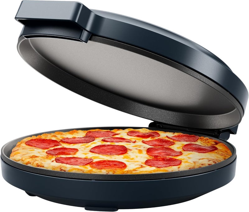 Chefman Everything Maker & Pizza Oven – 1440W Countertop Electric Pizza Maker with 12” Nonstick Cooking Plates, Plus Makes Quesadillas, Omelettes and More, with Indicator Lights and Vertical Storage - Image 1
